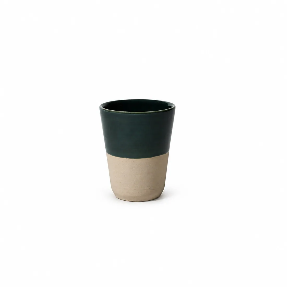 Manufacture de Digoin Gobelet Vert Secret sur fond blanc