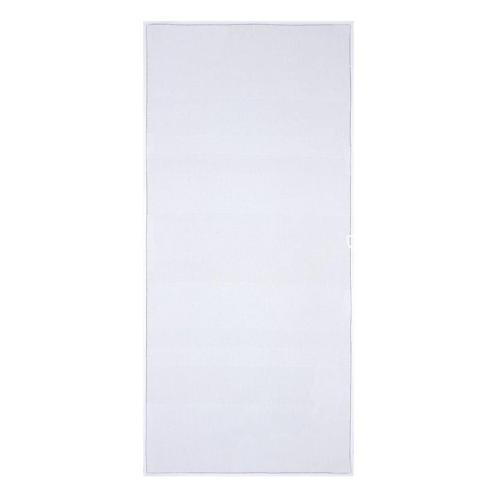 Serviette de bain Volupté blanche sur fond blanc