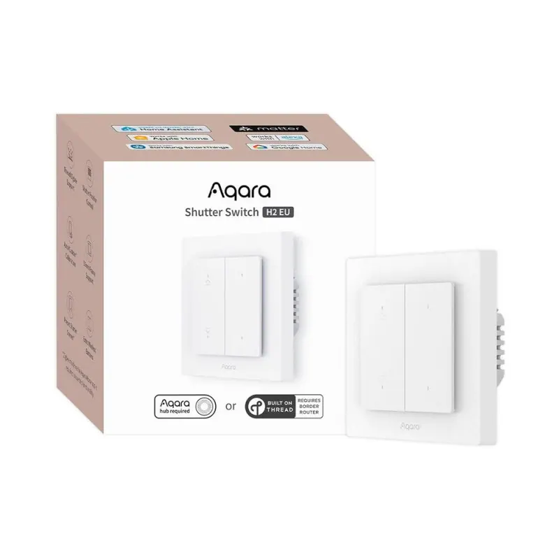Aqara DS-K02D – Interrupteur volet roulant Zigbee et Matter Thread H2