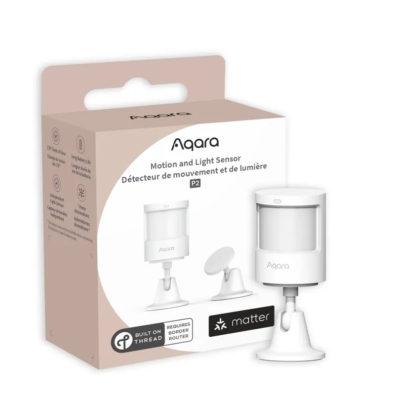 Aqara Détecteur de mouvement et luminosité Matter over Thread Motion and Light Sensor P2 ML-S03D
