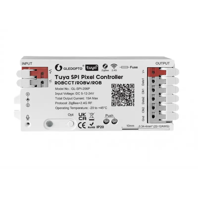 Gledopto Contrôleur LED Zigbee Tuya Pixel RGB/RGBW/RGBCCT