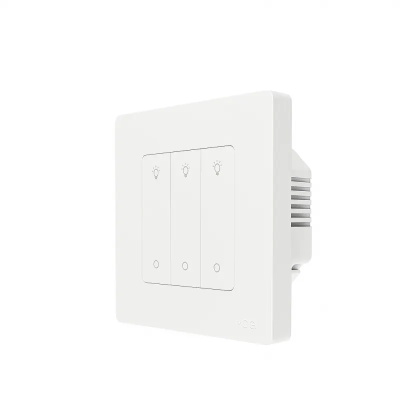 Moes Interrupteur variateur mural tactile Zigbee Tuya 3 canaux Star Ring