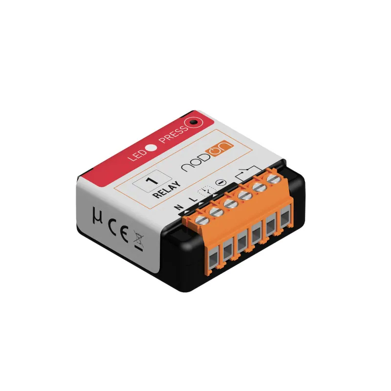 NodOn Module Commutateur + Contact Sec Zigbee 16A (Portail, VMC, Chaudière) SIN-4-1-20