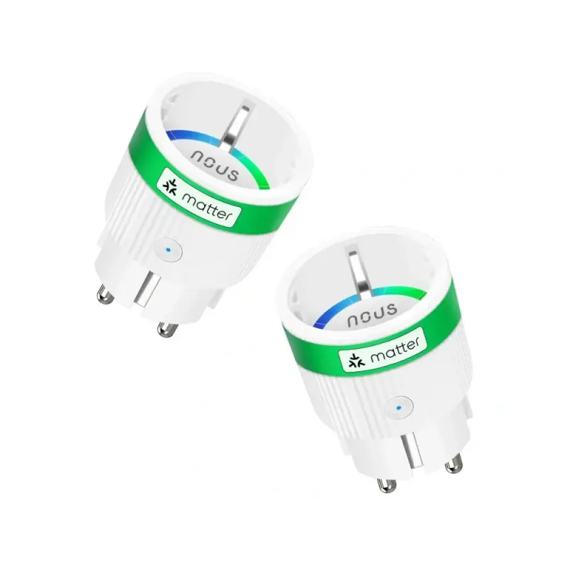 Nous A8M-2 – 2x Prise connectée Wi-Fi Matter 16A + Mesure de consommation