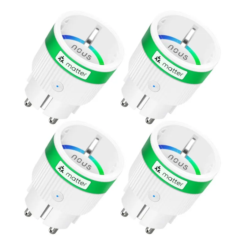 Nous A8M-4 – 4x Prise connectée Wi-Fi Matter 16A + Mesure de consommation