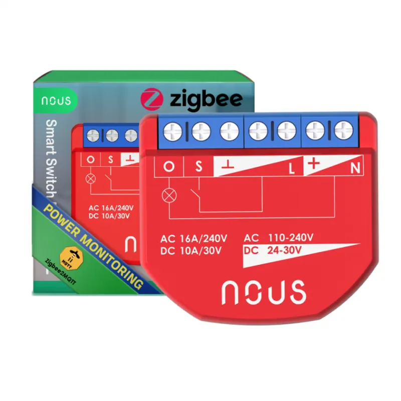 Nous Module Zigbee ON/OFF + Mesure de consommation (10A DC, 16A AC)