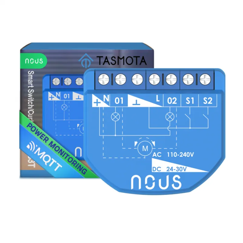 Nous B3T – Module Wi-Fi Tasmota volet roulant 100-240V AC – 24-30V DC