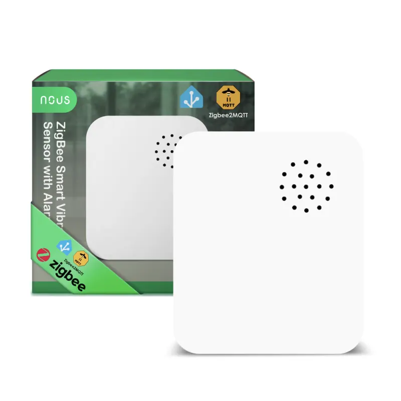 Nous E14 – Capteur vibration Zigbee Tuya avec alarme compatible Zigbee2MQTT et Home Assistant