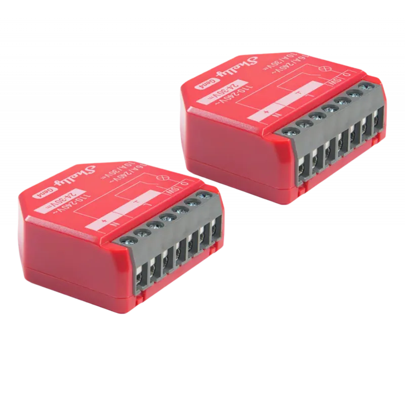 Shelly Pack 2x Module commutateur Wi-Fi, Zigbee, Matter GEN4