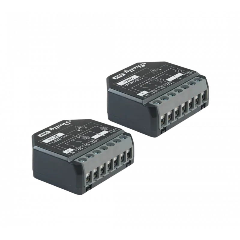 Shelly Pack 2x Module commutateur double Wifi, Zigbee, Matter Gen4