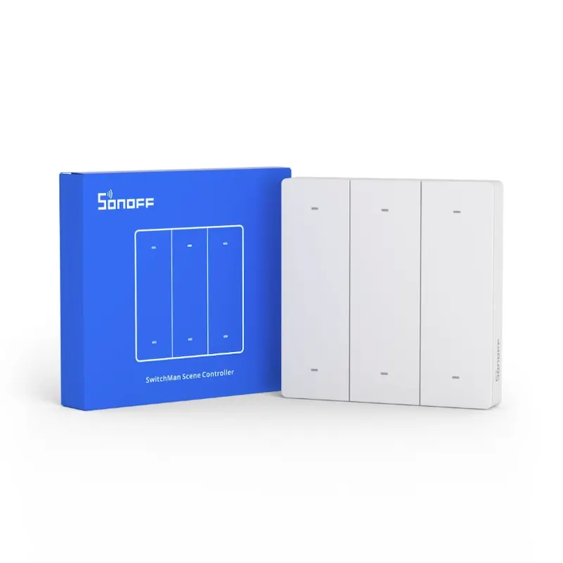 Sonoff Interrupteur mural connecté Wi-Fi (sur piles) – Blanc