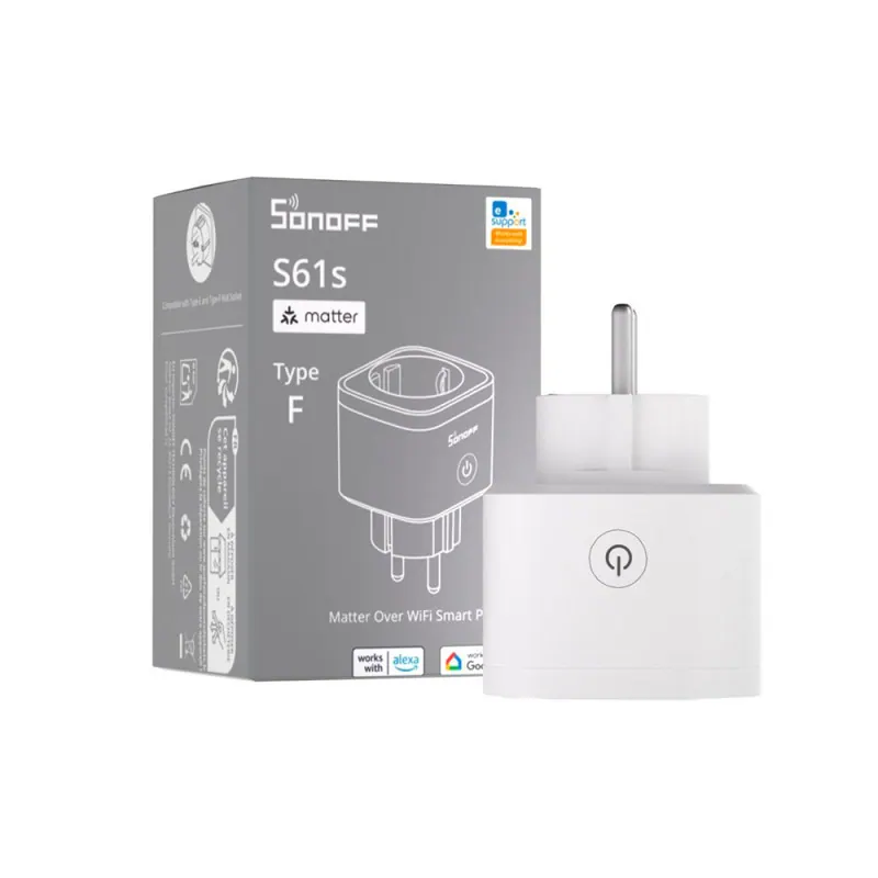 Sonoff Prise Matter over Wi-Fi S61S (Alexa, Google Home, Ewelink)