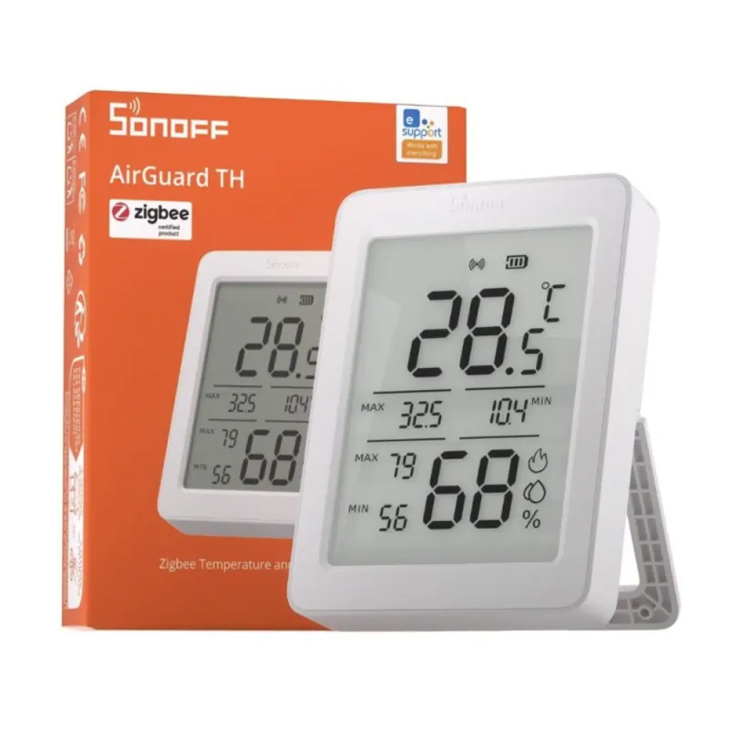 Sonoff Capteur température et humidité Zigbee avec écran AirGuard SNZB-02DR2
